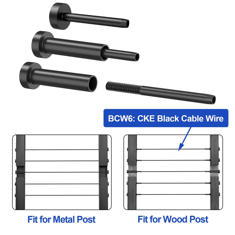 Load image into Gallery viewer, CKE 3/16" Invisible Cable Railing Swage Tensioner For 2"x2" 4"x4" Wood/Metal Post BCR31-275