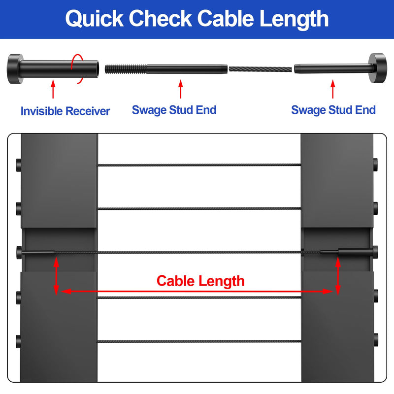 Load image into Gallery viewer, CKE 3/16" Invisible Cable Railing Swage Tensioner For 2"x2" 4"x4" Wood/Metal Post BCR31-275