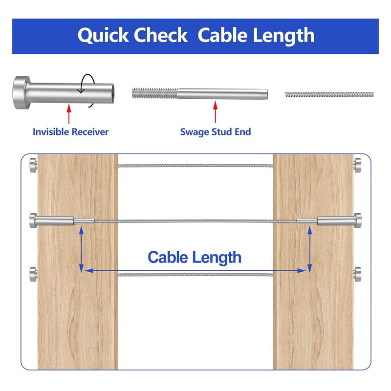 Load image into Gallery viewer, CKE 1/8" Invisible Cable Railing Swage Tensioner For 2"x2" 4"x4" Wood/Metal Post,CR31-295