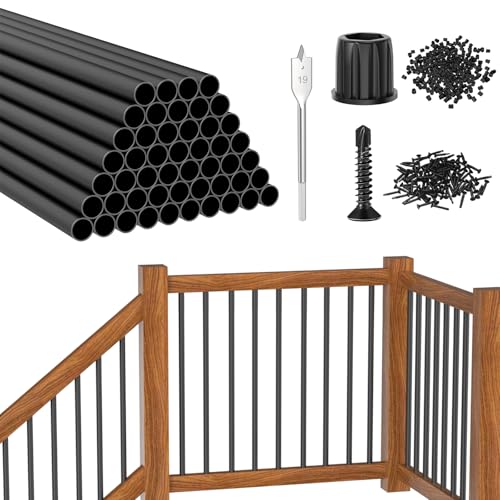 Load image into Gallery viewer, CKE 26" Black Round Aluminum Balusters_01