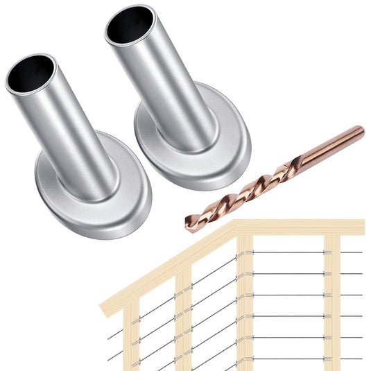 CKE Silver 30 Degree Cable Railing Angle Beveled Protector Sleeves For 5/32