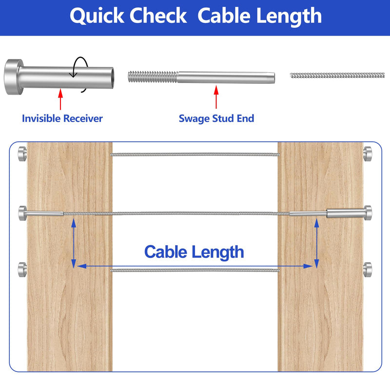 Load image into Gallery viewer, CKE 3/16" Invisible Cable Railing Swage Tensioner For 2"x2", 4"x4" Wood/Metal Post,CR31-275