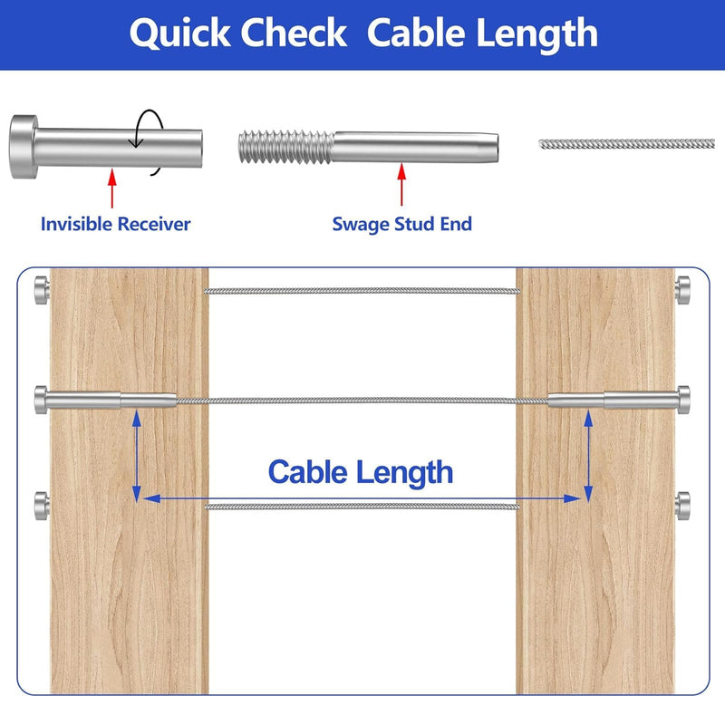 Load image into Gallery viewer, CKE 3/16" Invisible Cable Railing Swage Tensioner For 2"x2" 4"x4" Wood/Metal Post CR31-280