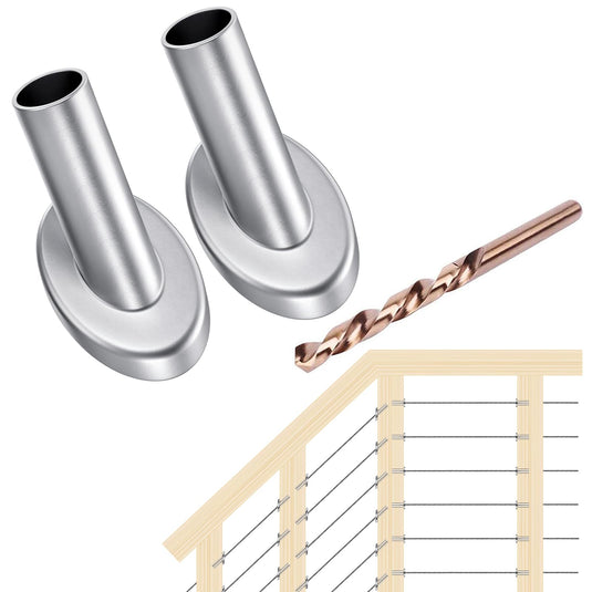 CKE Silver 45 Degree Cable Railing Angle Beveled Protector Sleeves For 1/8
