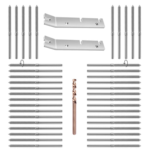 CKE T316 Stainless Steel Left&Right Handed Thread Swage Lag Screws Kit CR35_01