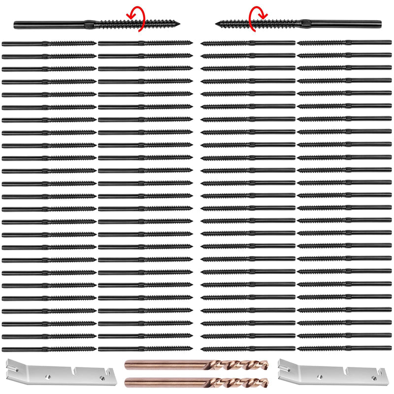 Load image into Gallery viewer, CKE Black T316 Stainless Steel Left&Right Handed Thread Swage Lag Screws BCR35_01