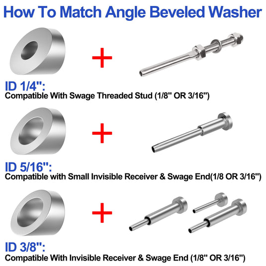 CKE 5/16" 30 Degree Cable Railing Angle Washers CR17_05