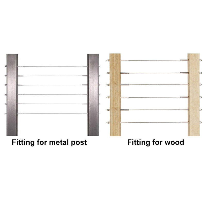 Load image into Gallery viewer, CKE 60 Pack Cable Railing Swage Threaded Stud Tension End Fitting Terminal_05