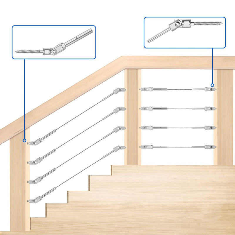 Load image into Gallery viewer, CKE 180° Adjustable Right&Left Handed Thread Swage Lag Screws CR207_04