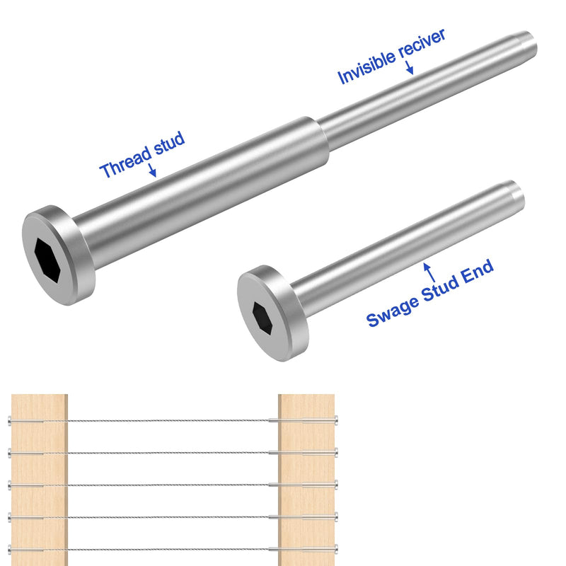 Load image into Gallery viewer, CKE 20 Pairs T316 Invisible Cable Railing Kit for 2x2, 4x4 Wood Metal Post_04