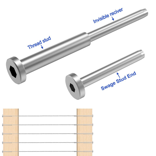 CKE 20 Pairs T316 Invisible Cable Railing Kit for 2x2, 4x4 Wood Metal Post_04