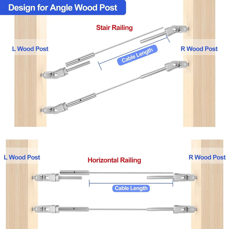 Load image into Gallery viewer, CKE 180° Adjustable Right&Left Handed Thread Swage Lag Screws CR207_05