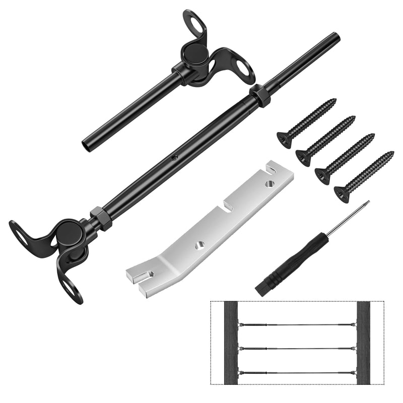 Load image into Gallery viewer, CKE 1/8" Black Swage Toggle Turnbuckle Hardware Kit BCR25_01