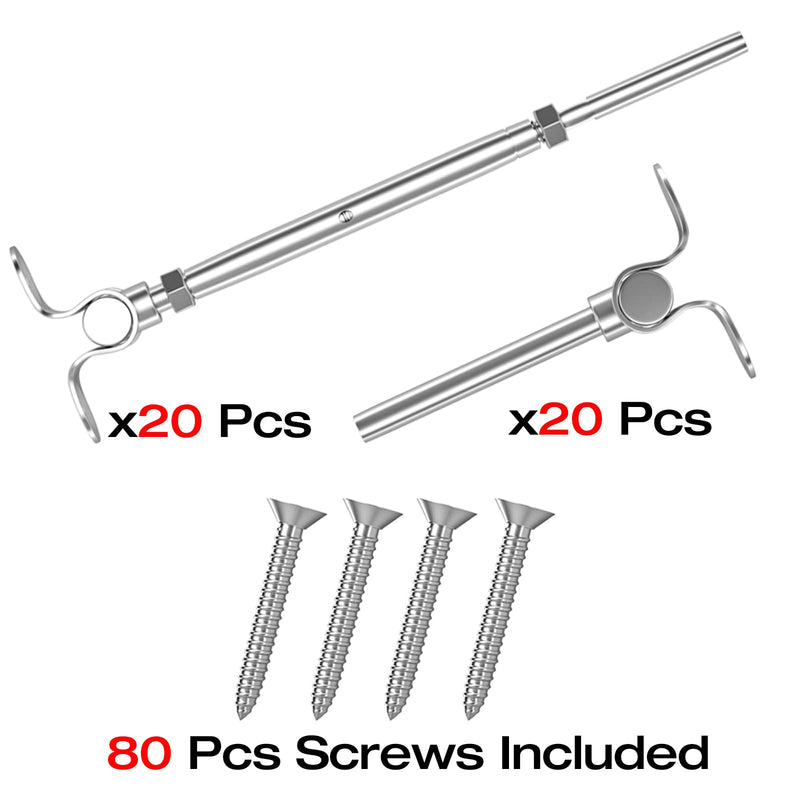 Load image into Gallery viewer, CKE 20 Pairs 3/16" Swage Toggle Turnbuckle Hardware Kit_02