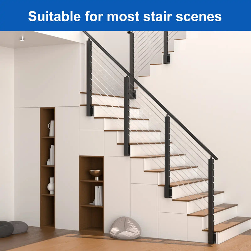 Load image into Gallery viewer, CKE 36" Angle Drilled Side Mount Post for Cable Railing_06