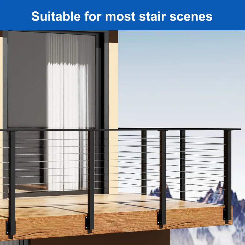 Load image into Gallery viewer, CKE 36" Level Drilled Side Mount Post for Cable Railing_06