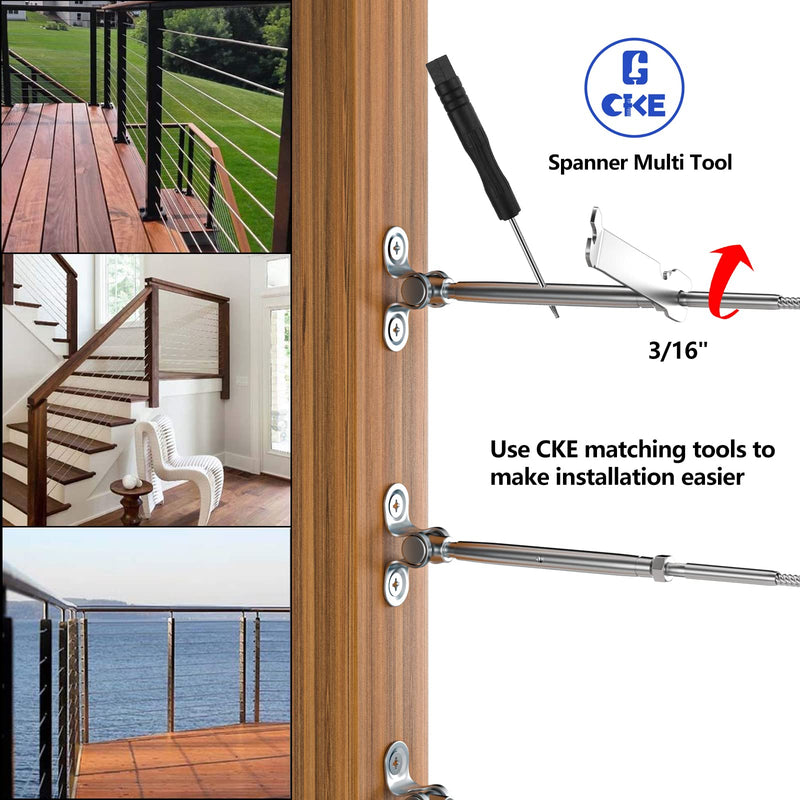 Load image into Gallery viewer, CKE 20 Pairs 3/16" Swage Toggle Turnbuckle Hardware Kit_06
