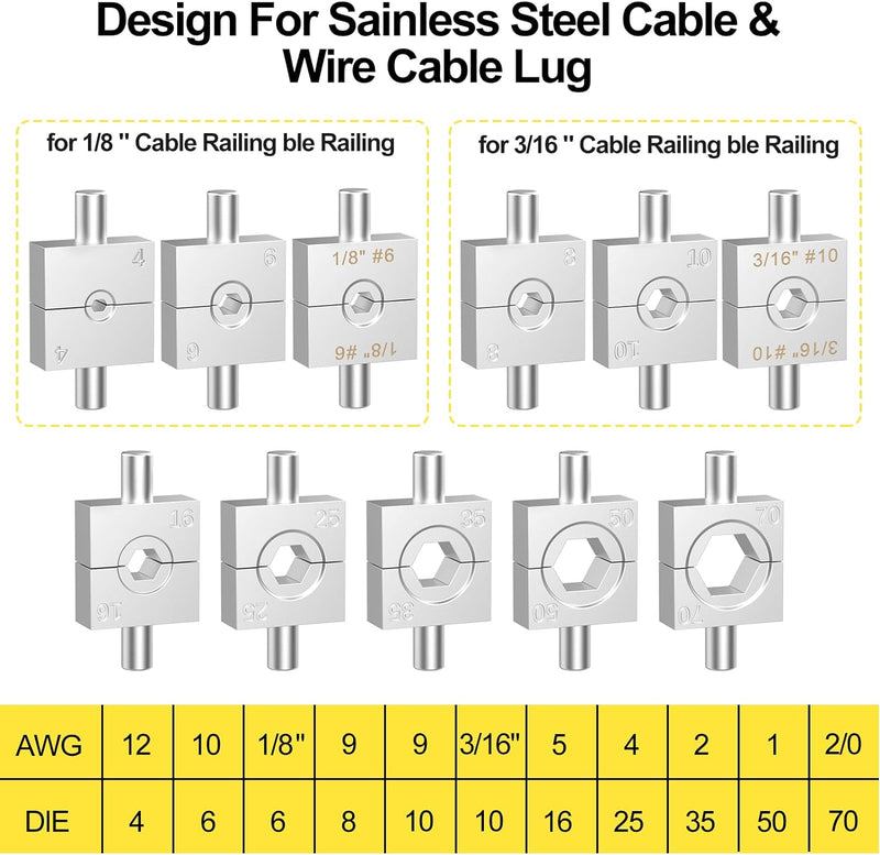 Load image into Gallery viewer, CKE 10 Ton Yellow Hydraulic Crimper Tool and Cable Cutter HC01