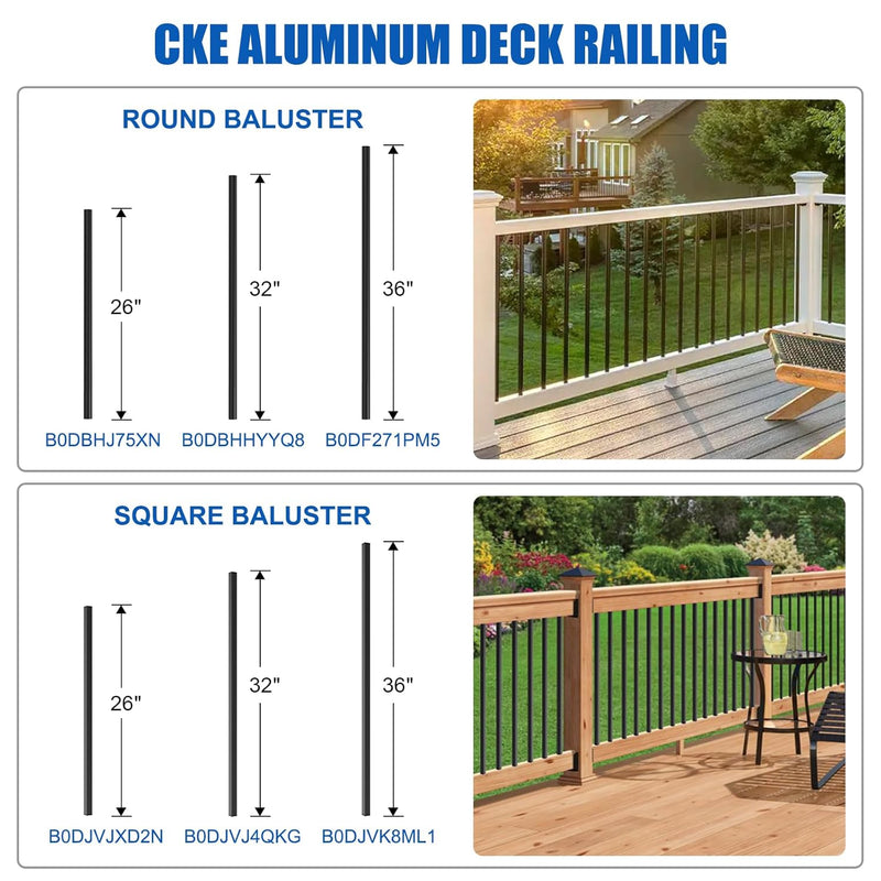 Load image into Gallery viewer, CKE 36" Square Aluminum Balusters_02