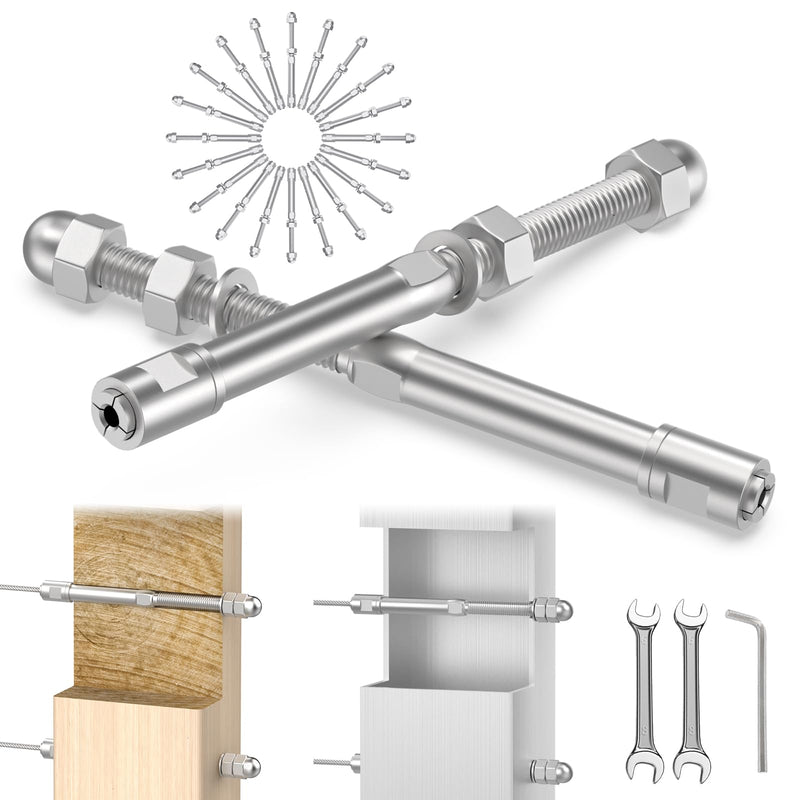 Load image into Gallery viewer, CKE 20 Pack 1/8" Swageless Cable Railing Kit CR306_01
