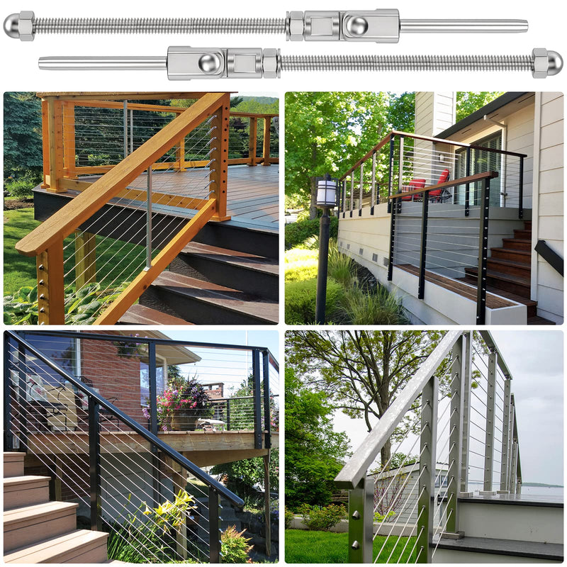 Load image into Gallery viewer, CKE 180° Adjustable Angle Cable Railing Swage Threaded Stud Tension End Fitting Terminal_06