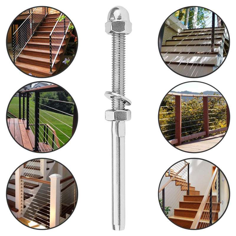 Load image into Gallery viewer, CKE 60 Pack Cable Railing Swage Threaded Stud Tension End Fitting Terminal_04