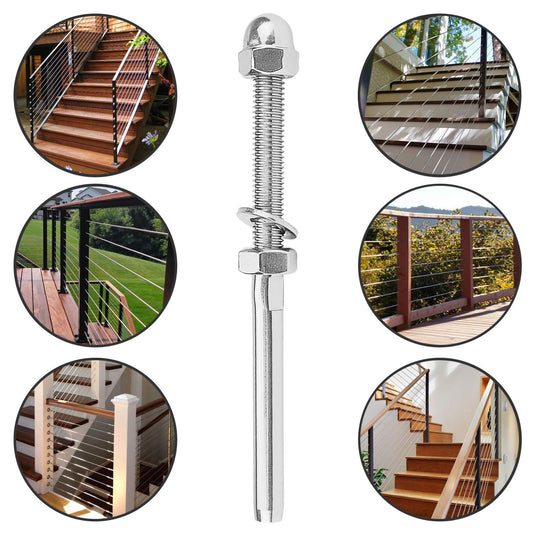 CKE 60 Pack Cable Railing Swage Threaded Stud Tension End Fitting Terminal_04