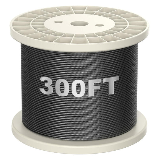 CKE 3/16" Black T304 Stainless Steel Cable BCW6-3/16