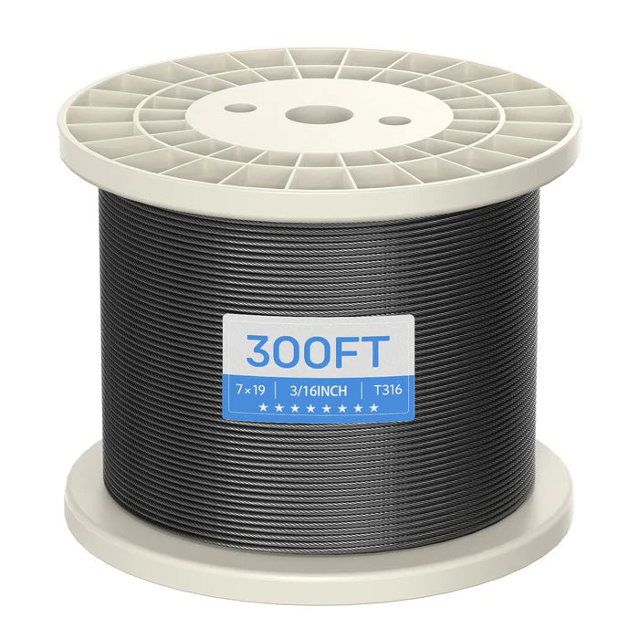 Load image into Gallery viewer, CKE 3/16" Black T316 Stainless Steel Cable-BCW6-3/16-316