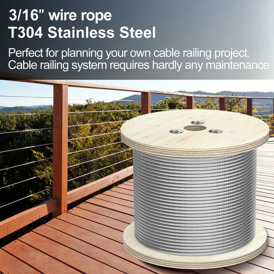 CKE 3/16" T304 Stainless Steel Cable CW600-3/16