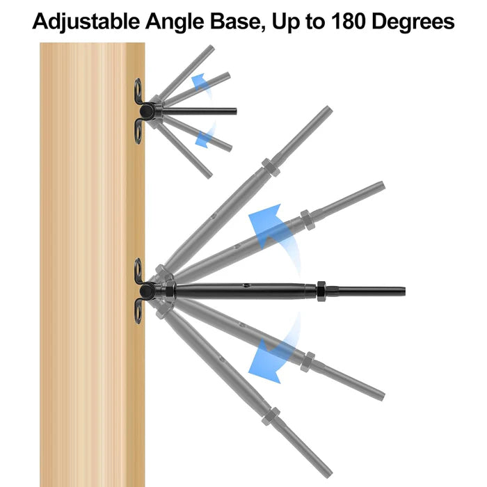 Load image into Gallery viewer, CKE 3/16" Black Cable Railing Swage Toggle Turnbuckles For Wood Posts BCR25-3/16