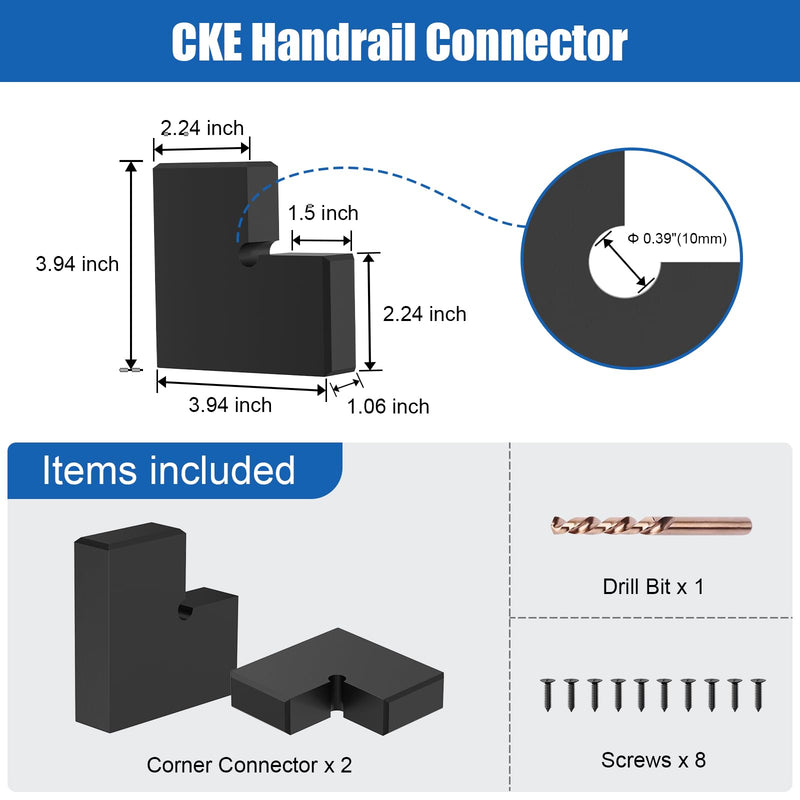 Load image into Gallery viewer, CKE 2 Pack Handrail Corner Connector HF03_03