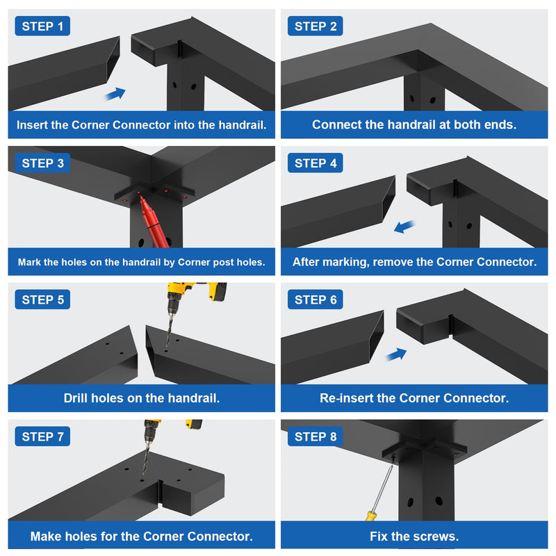 Load image into Gallery viewer, CKE 2 Pack Handrail Corner Connector HF03_04