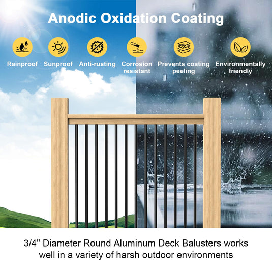 CKE 32" Round Aluminum Balusters