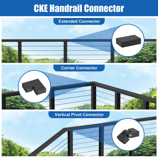 CKE 2 Pack Handrail Vertical Pivot Connector HF02_02