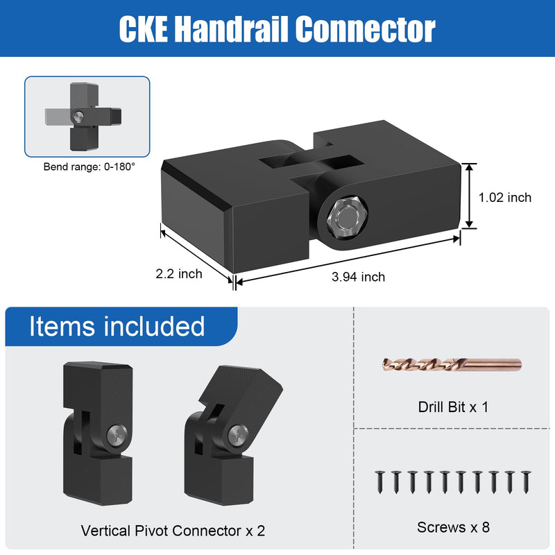 Load image into Gallery viewer, CKE 2 Pack Handrail Vertical Pivot Connector HF02_03
