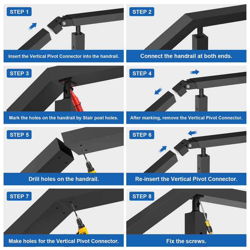 Load image into Gallery viewer, CKE 2 Pack Handrail Vertical Pivot Connector HF02_04