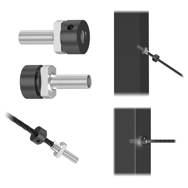 Load image into Gallery viewer, CKE 1/8" T316  Cable Railing Terminal Anchor For 2"x2" Metal Cable Corner Post and Wall Post, CRB101