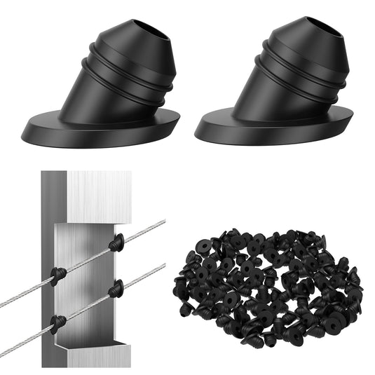 CKE Black 30° Cable Railing Rubber Grommets BCR30-30