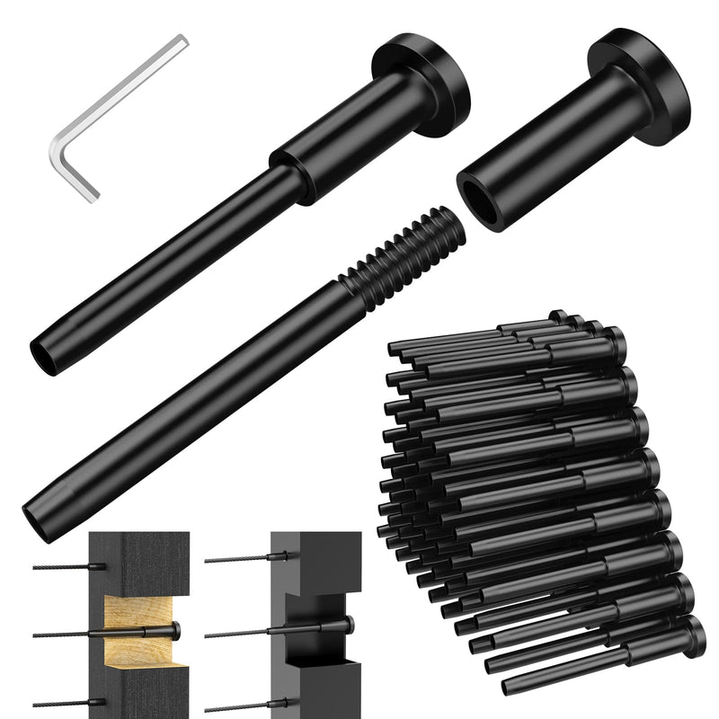 Load image into Gallery viewer, CKE 1/8" Invisible Cable Railing Swage Tensioner For 2x2 Wood&Metal Post,BCR31-217