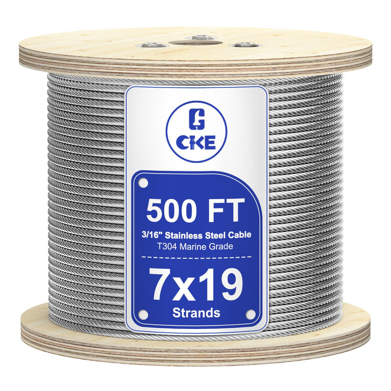 Load image into Gallery viewer, CKE 3/16" Silver T316 Stainless Steel Cable CW600