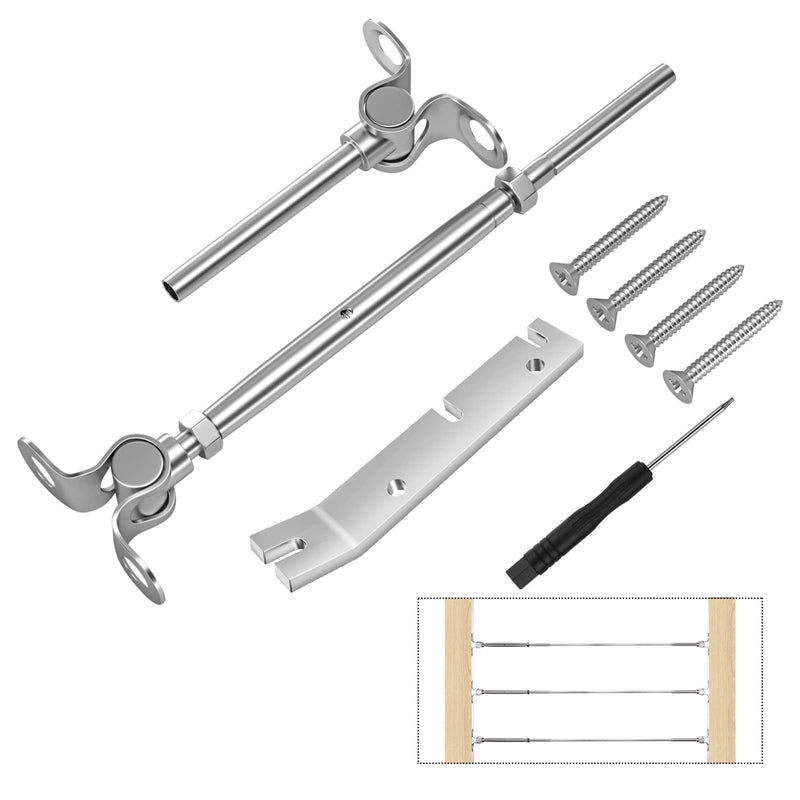 Load image into Gallery viewer, CKE 1/8" Silver Swage Toggle Turnbuckle Hardware Kit CR25_01