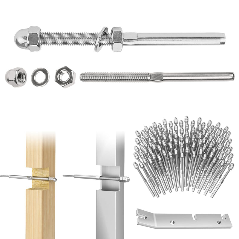 Load image into Gallery viewer, CKE 3/16" Cable Railing Swage Toggle Turnbuckle For Wood Post,CR25-3/16