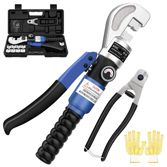 CKE Upgraded Blue Hydraulic Cable Crimper Hand Tool HC05_01
