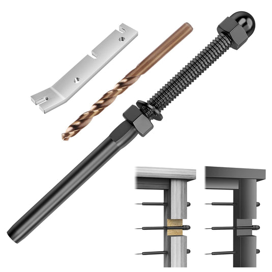 CKE Black Hand Swage Threaded Stud Tensioner End Fitting Terminal Kit BCR06_01