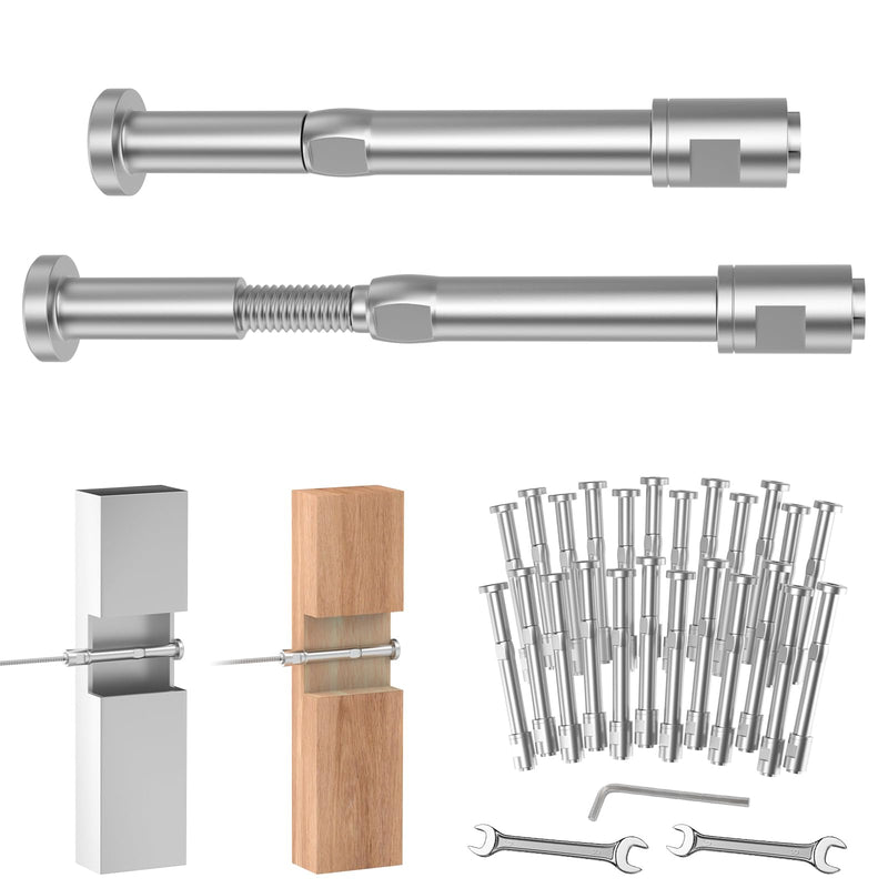 Load image into Gallery viewer, CKE 1/8" Invisible Cable Railing Swageless Tensioner For 2"x2", 3"x3", and 4"x4" Wood/Metal Posts,CR301