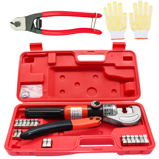 CKE Upgraded Red Hydraulic Cable Crimper Hand Tool HC05_01