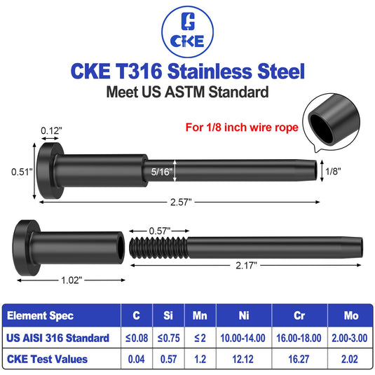 CKE Black Invisible Cable Railing Kit BCR31_02