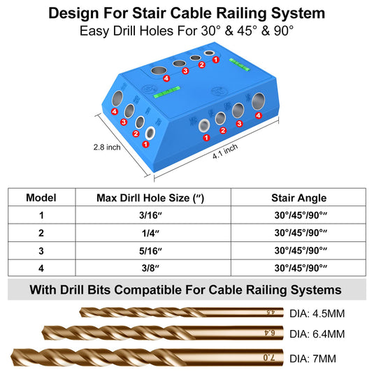 CKE Upgraded 30 45 90 Degree Angle Drill Hole Guide Jig  DG02_02