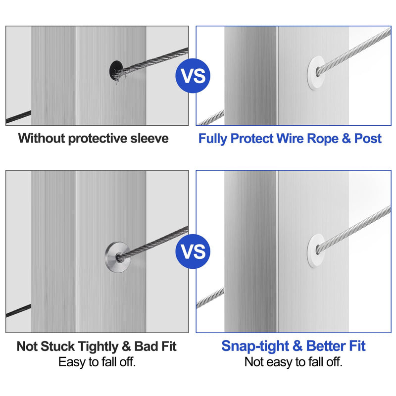 Load image into Gallery viewer, CKE 30 Degree Cable Railing Rubber Grommets For 1/8" 5/32" 3/16" Cables, WCR30